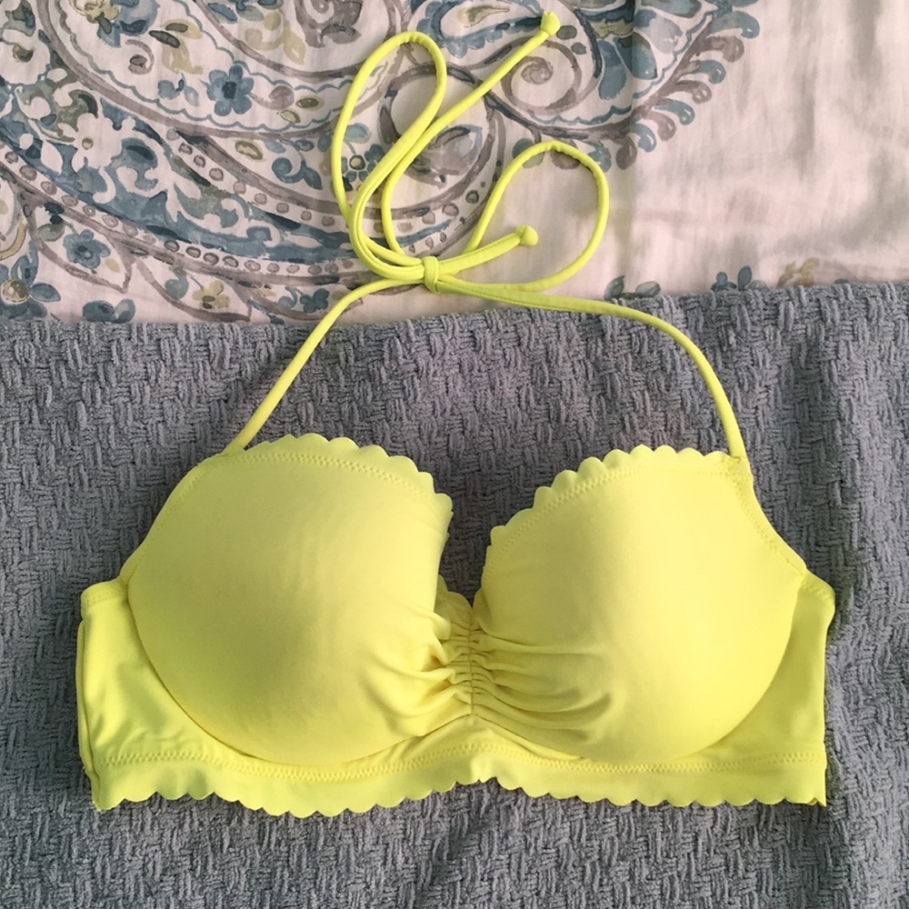 Victoria’s Secret Green/Yellow Bikini Top